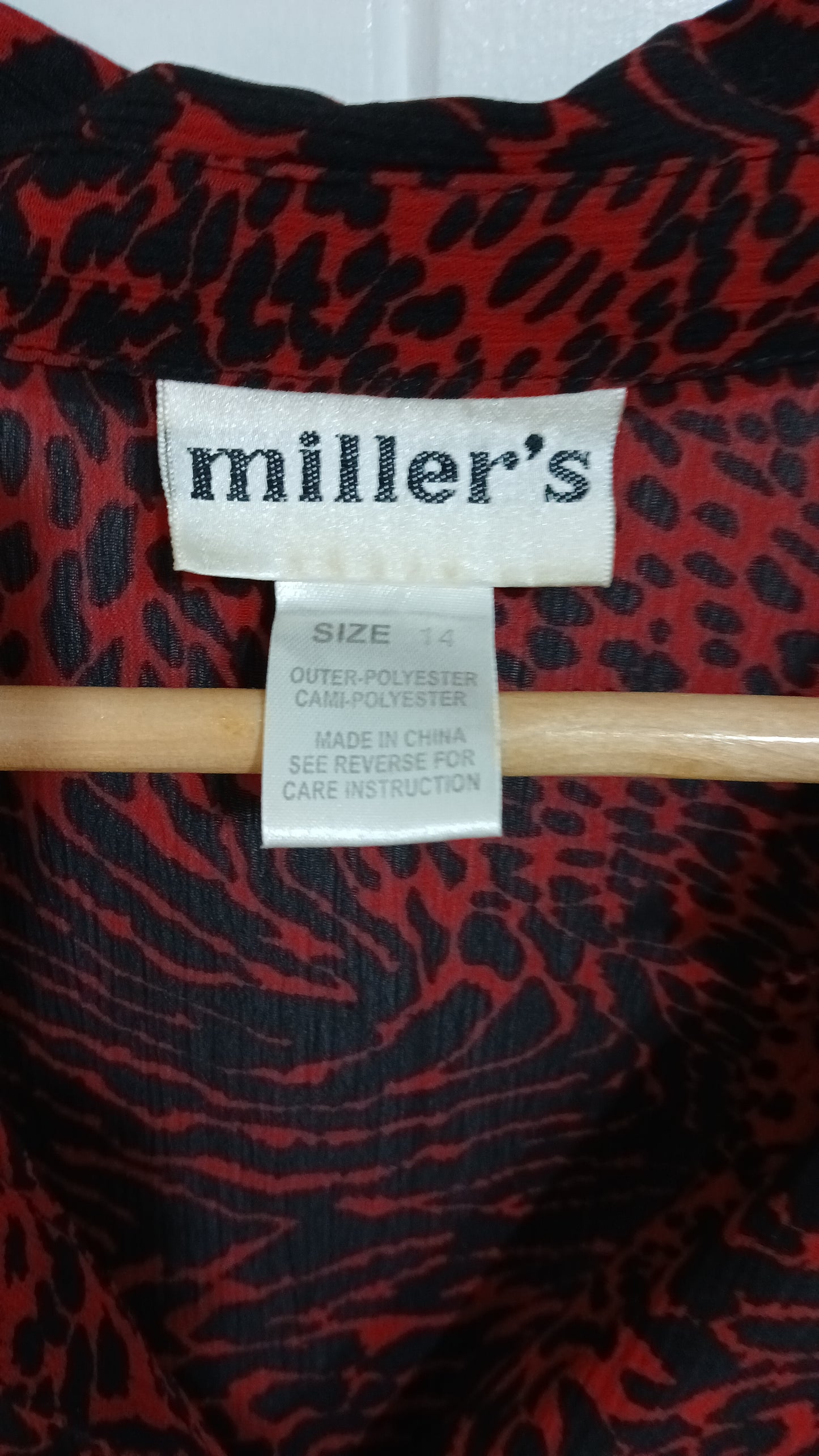(14) Millers | Red Black Blouse