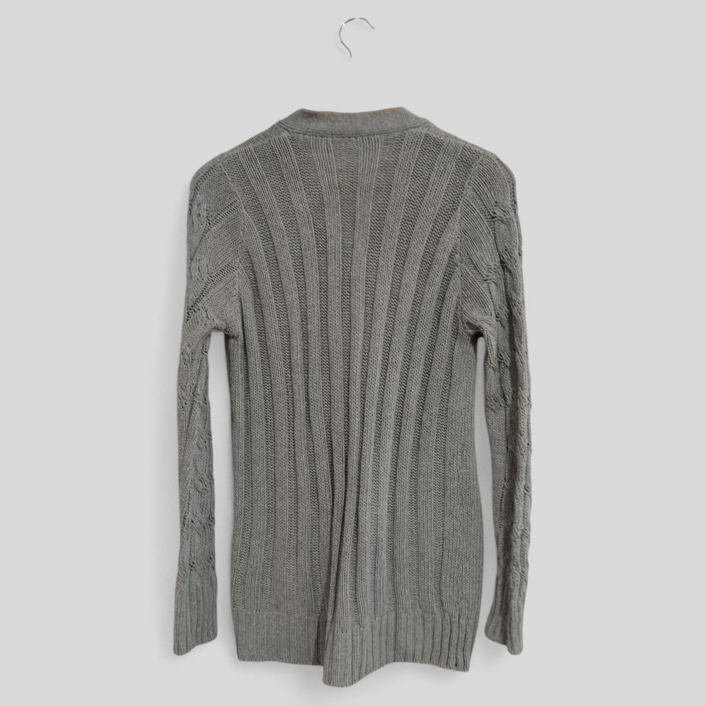 (M/L) Grey Knit Button Up Cardi