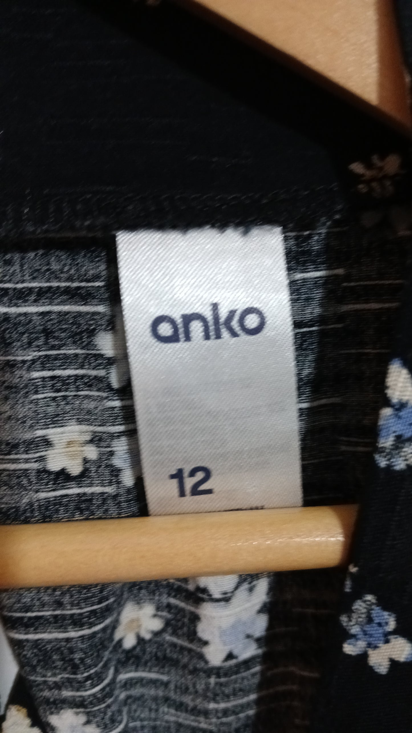 (12) Anko | Black Floral Blouse