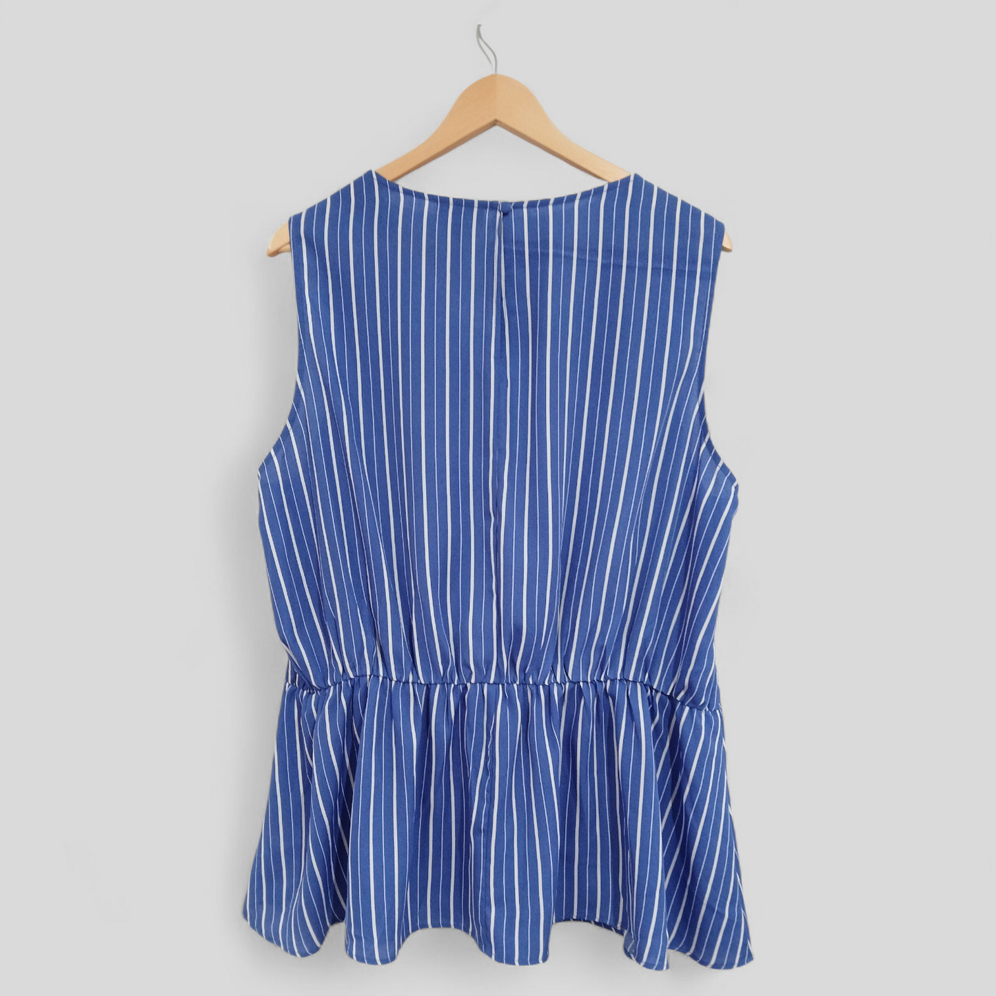 (L) City Chic | Striped Blue Blouse