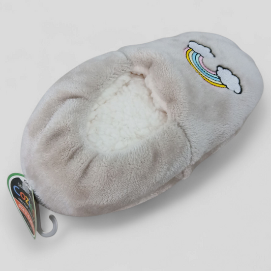 SLIPPERS KIDS COZIES SHERPA  3-6 YEARS RAINBOW