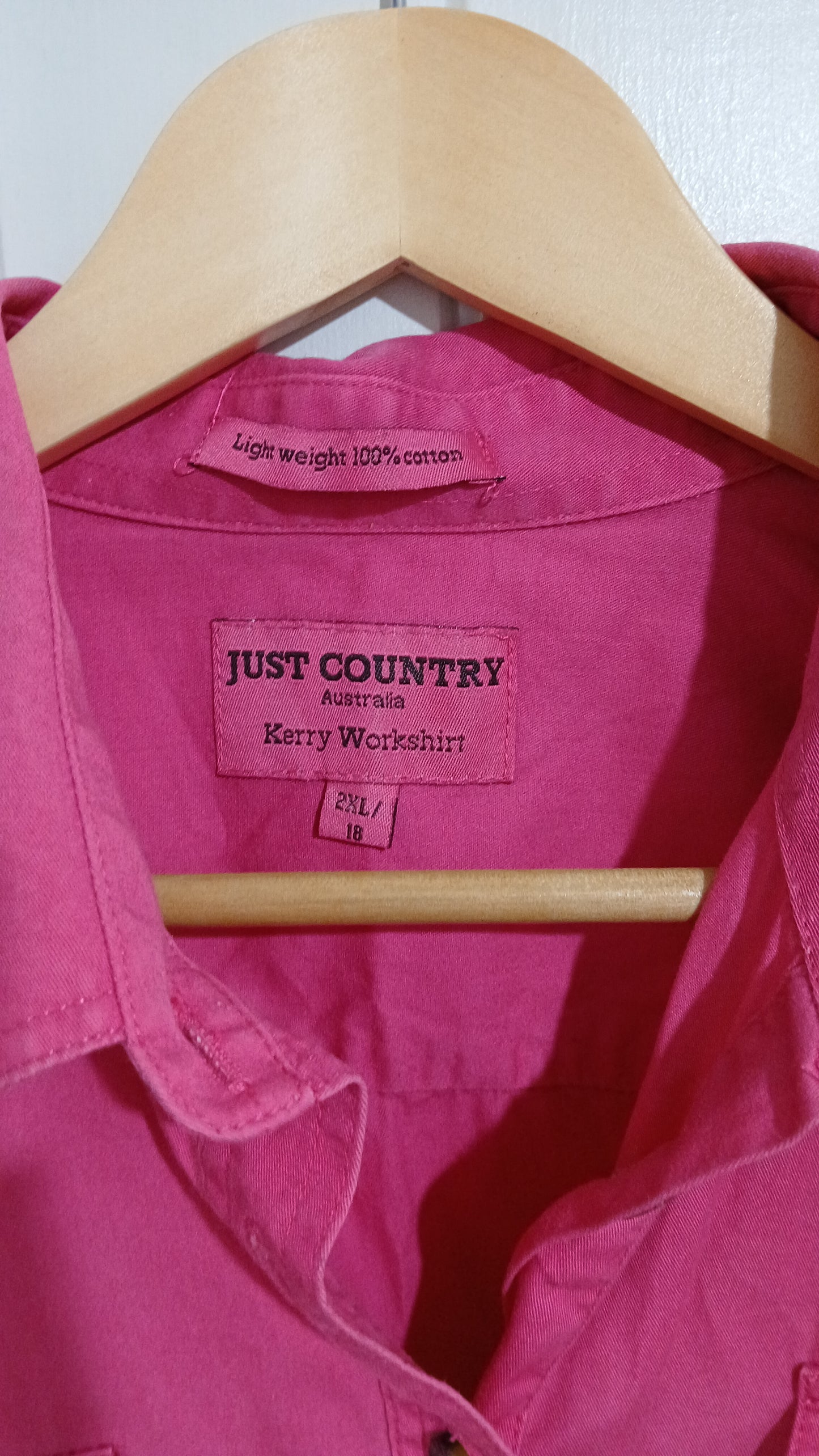 (18) Just Country | Pink Kerry Work Shirt