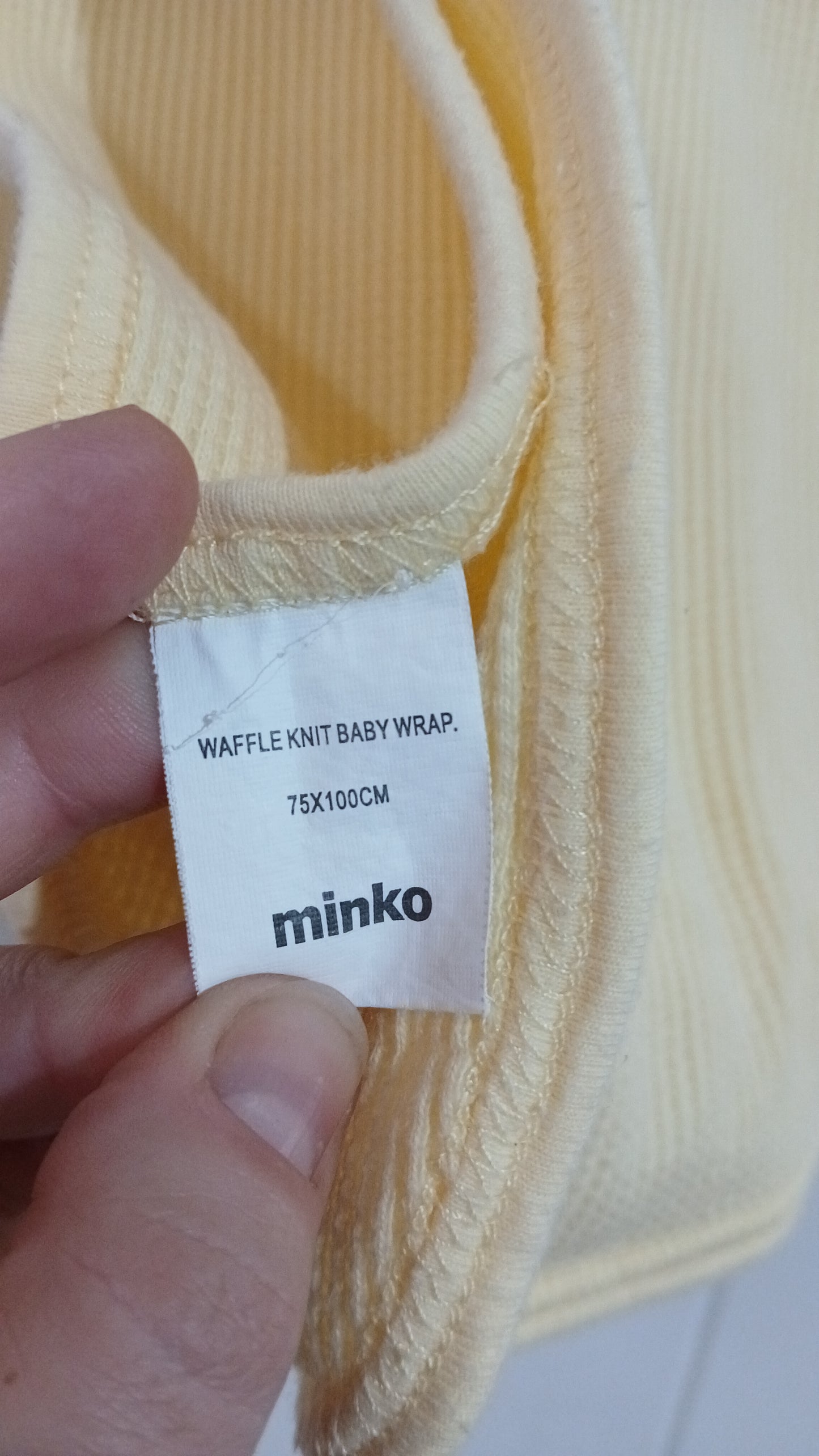 Minko | Yellow Waffle Knit Baby Wrap