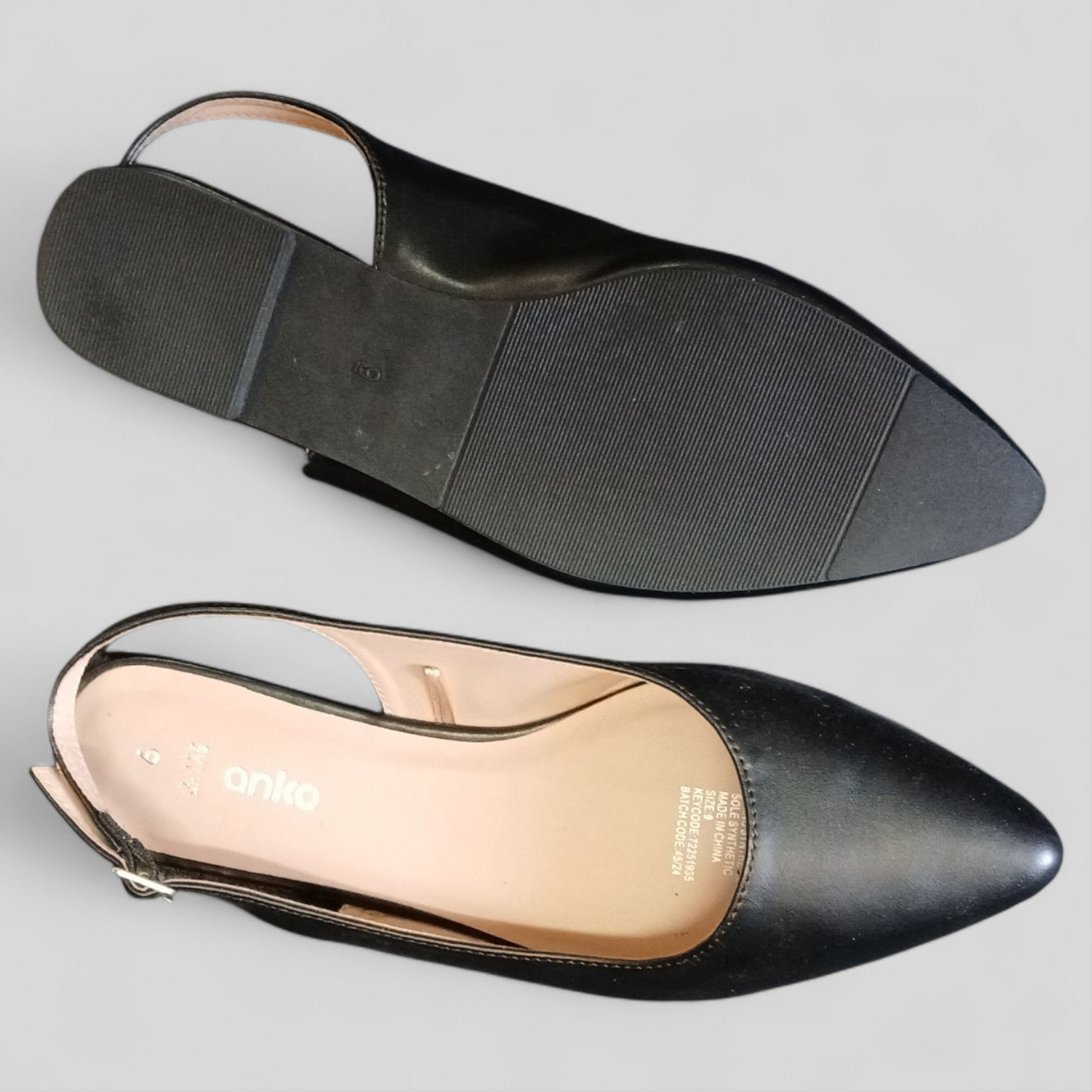 (9) BNWOT| Anko | Black Slingback Flats