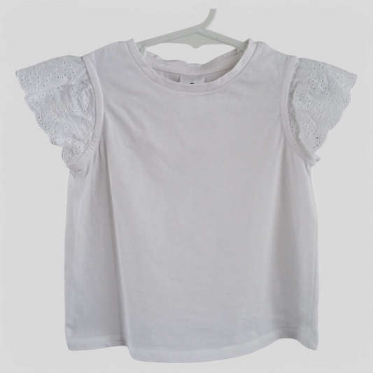 (1) Target | White Lace Sleeve shirt