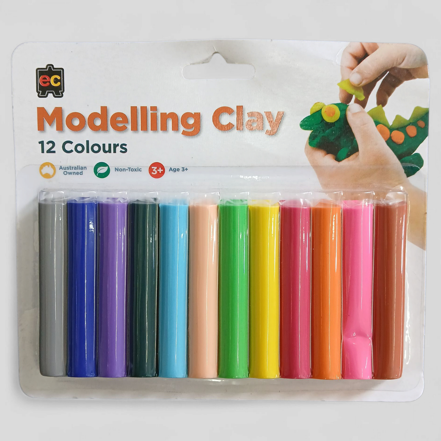 CLAY MODELLING EC RAINBOW 180G NON TOXIC COLOURFAST PK12