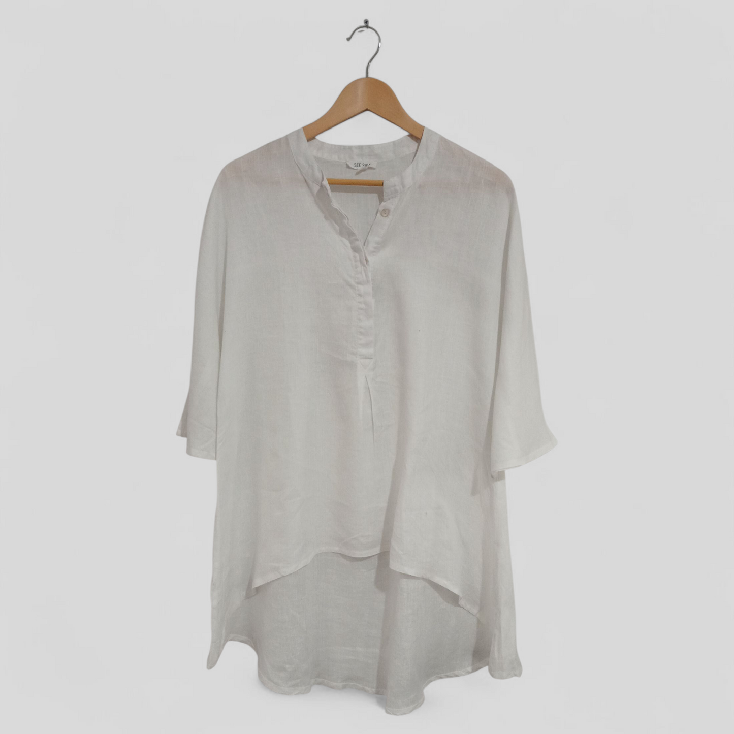 (8) Seesaw | White Linen Blouse