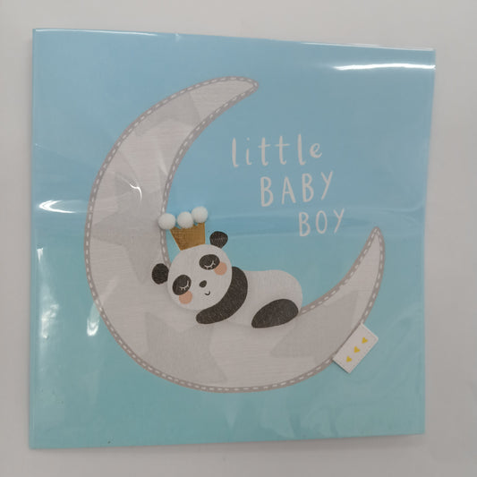 New baby Card | Baby Boy | Panda Moon