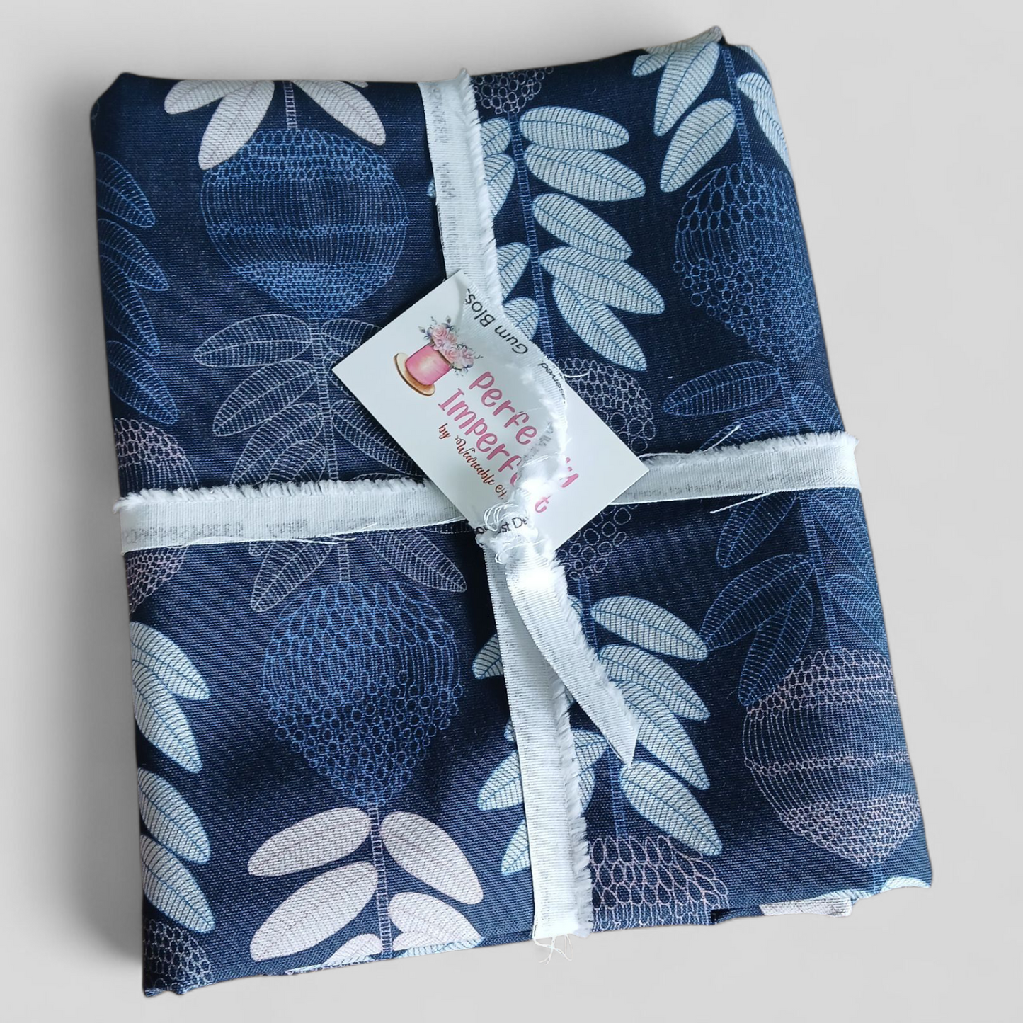 Table Cloth | Navy Banksia | 212x145cm | Perfectly Imperfect by Weareable Art