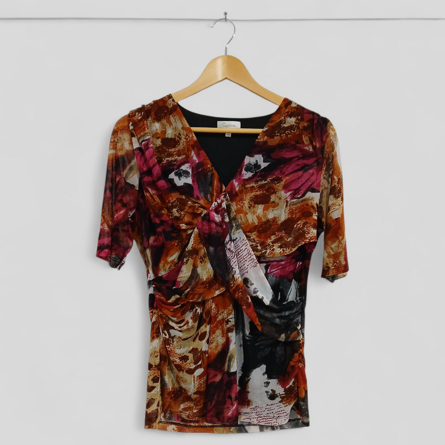 (14) Capture | Orange/Pink/Brown Multi Blouse