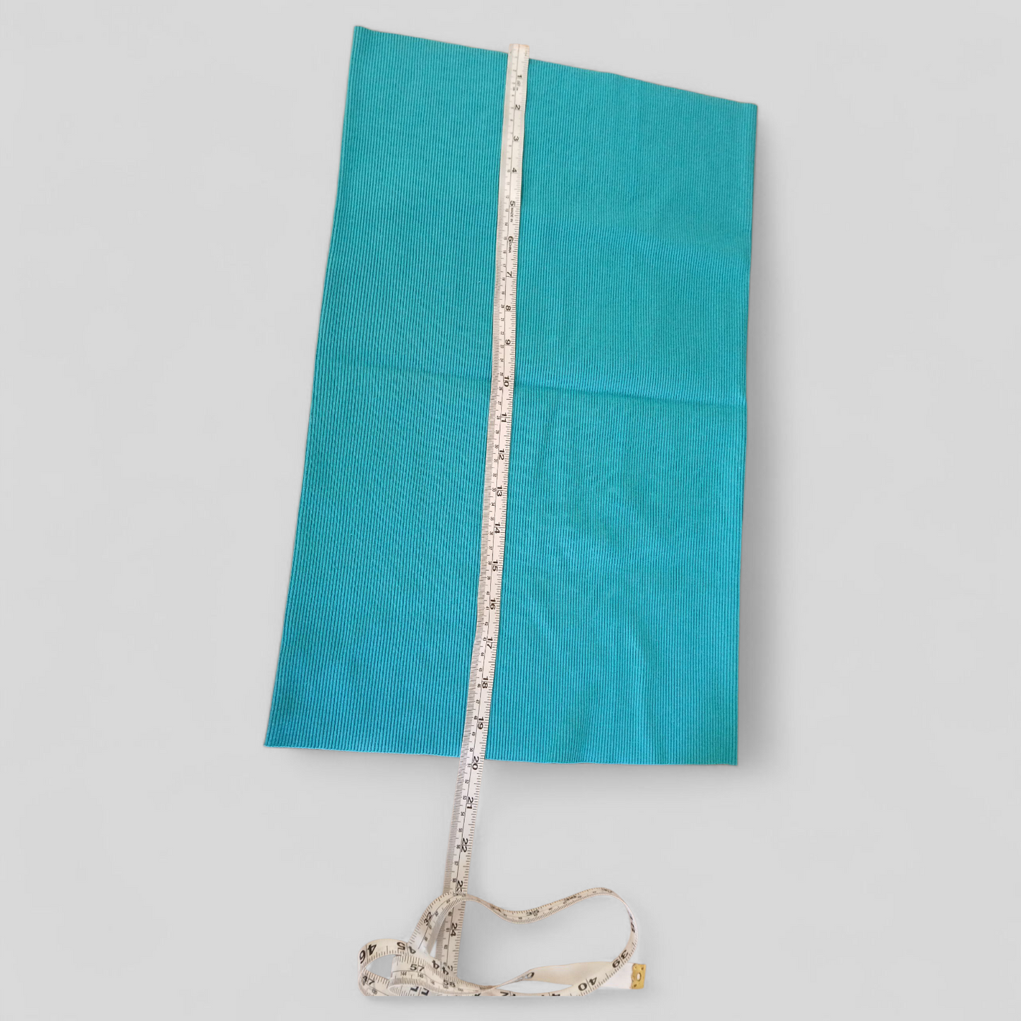 Plain Ribbing Fabric Teal 60 cm x 49 cm
