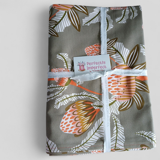 Table Cloth | Orange Banksia | 148cm x 145cm | Perfectly Imperfect by Weareable Art
