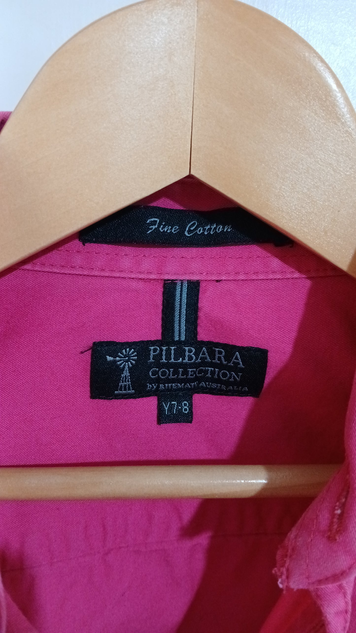 (7-8JNR) Pilbara | Pink Work Shirt