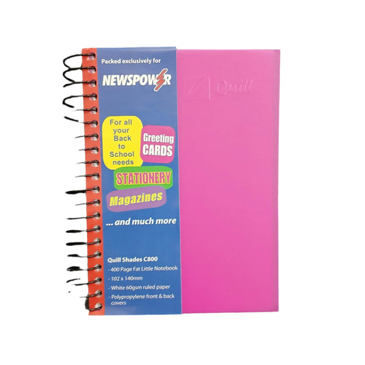 NOTE BOOK FAT LITTLE QUILL C800 102x140MM 400 PAGE