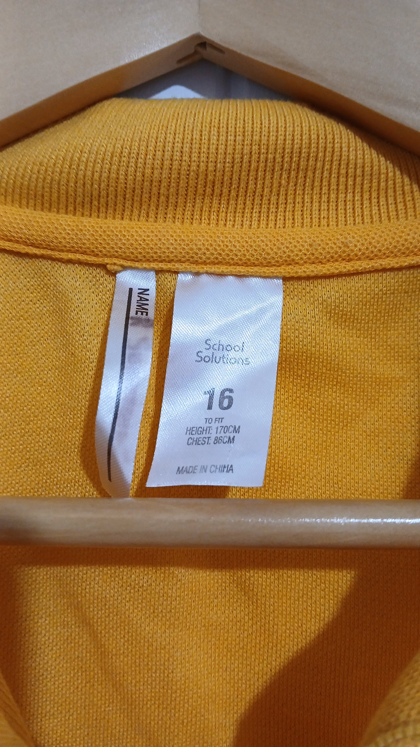 (16JNR) School Solutions | Yellow Polo