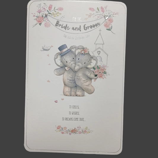 Wedding Card | Bride and Groom | Elephants