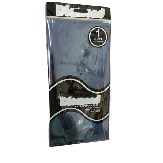 Gift Wrap | CELLOPHANE PAPER DIAMOND 75 X 100CM DARK BLUE