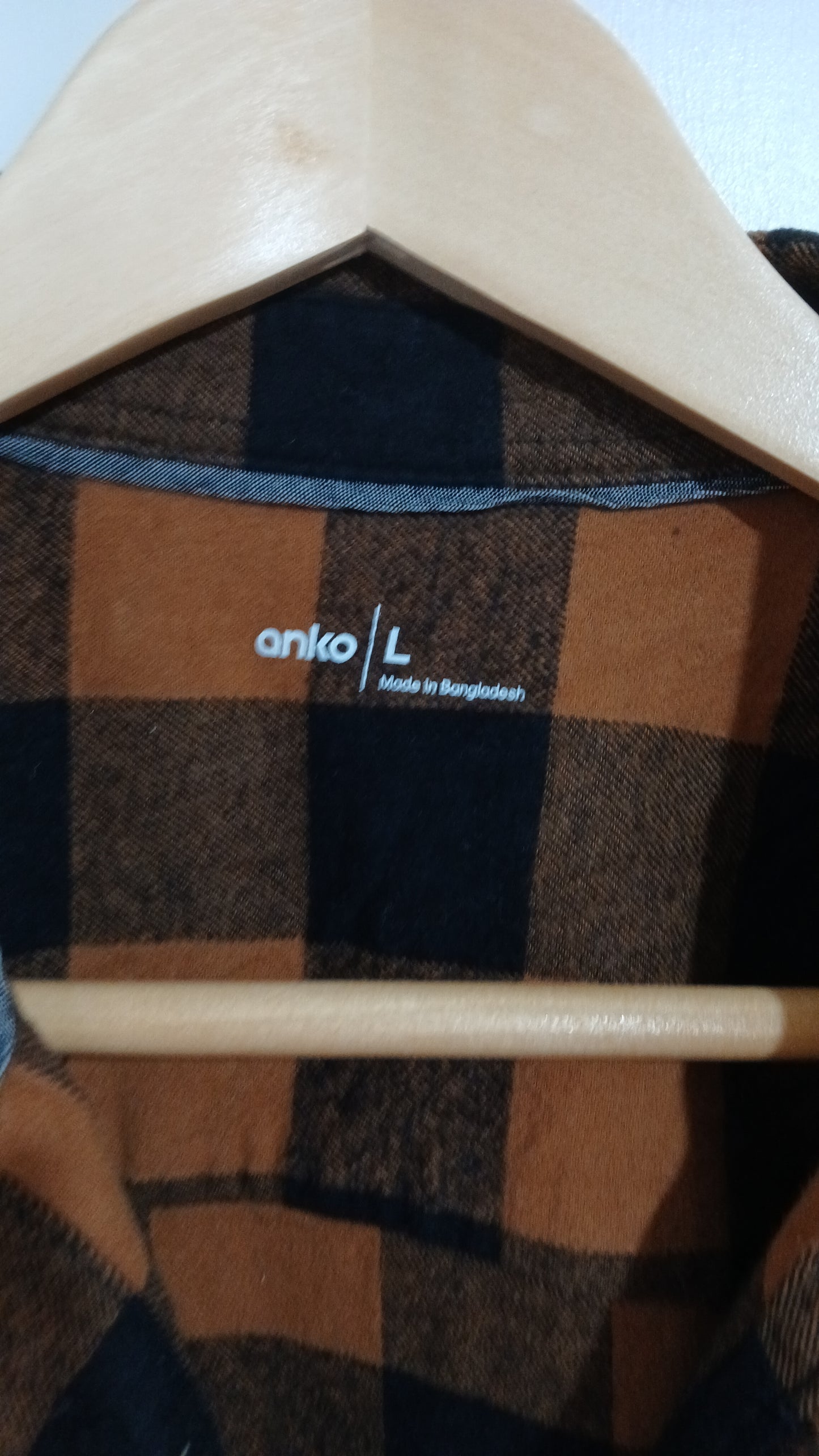 (L) Anko | Brown Flannellette Shirt