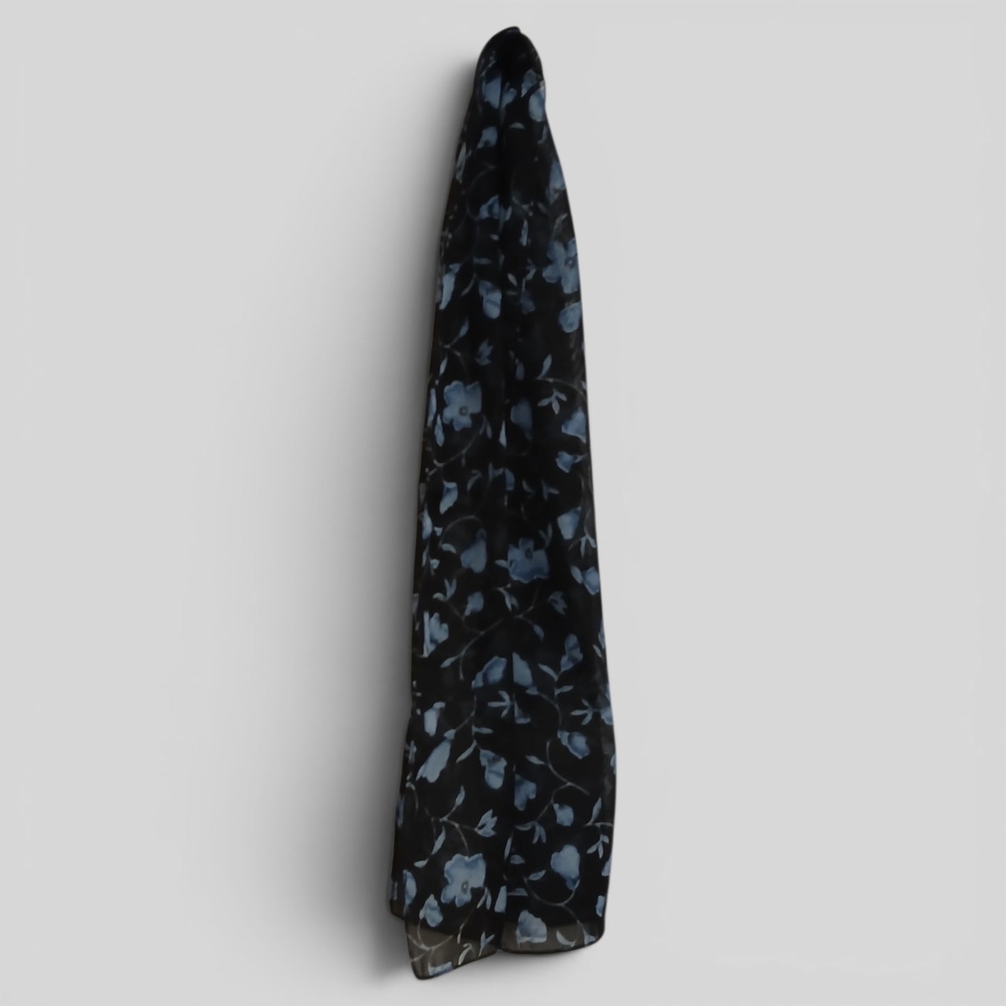 Skinny Neck Scarf | Blue Flowers