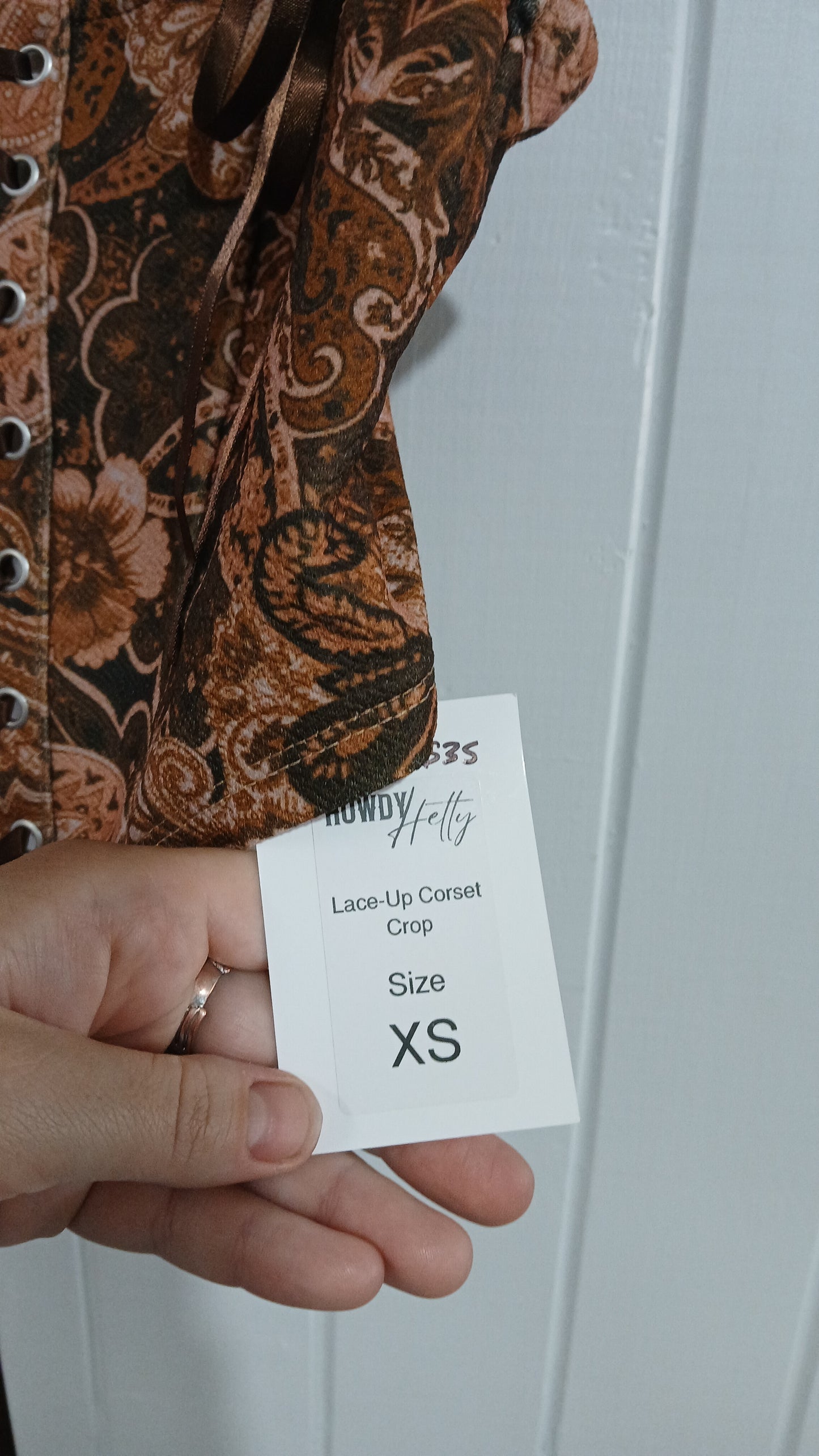(XS) BNWT | Howdy Hetty | Lace-up Corset Crop