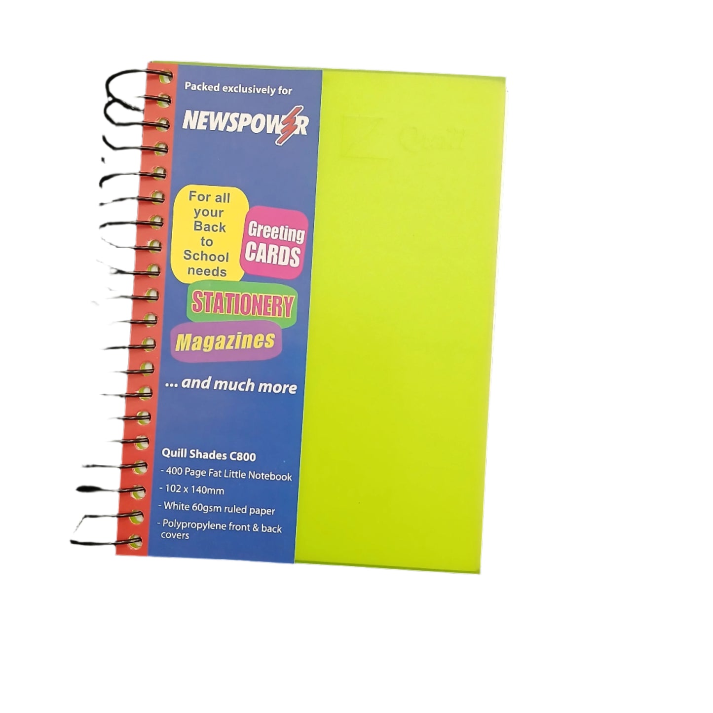 NOTE BOOK FAT LITTLE QUILL C800 102x140MM 400 PAGE