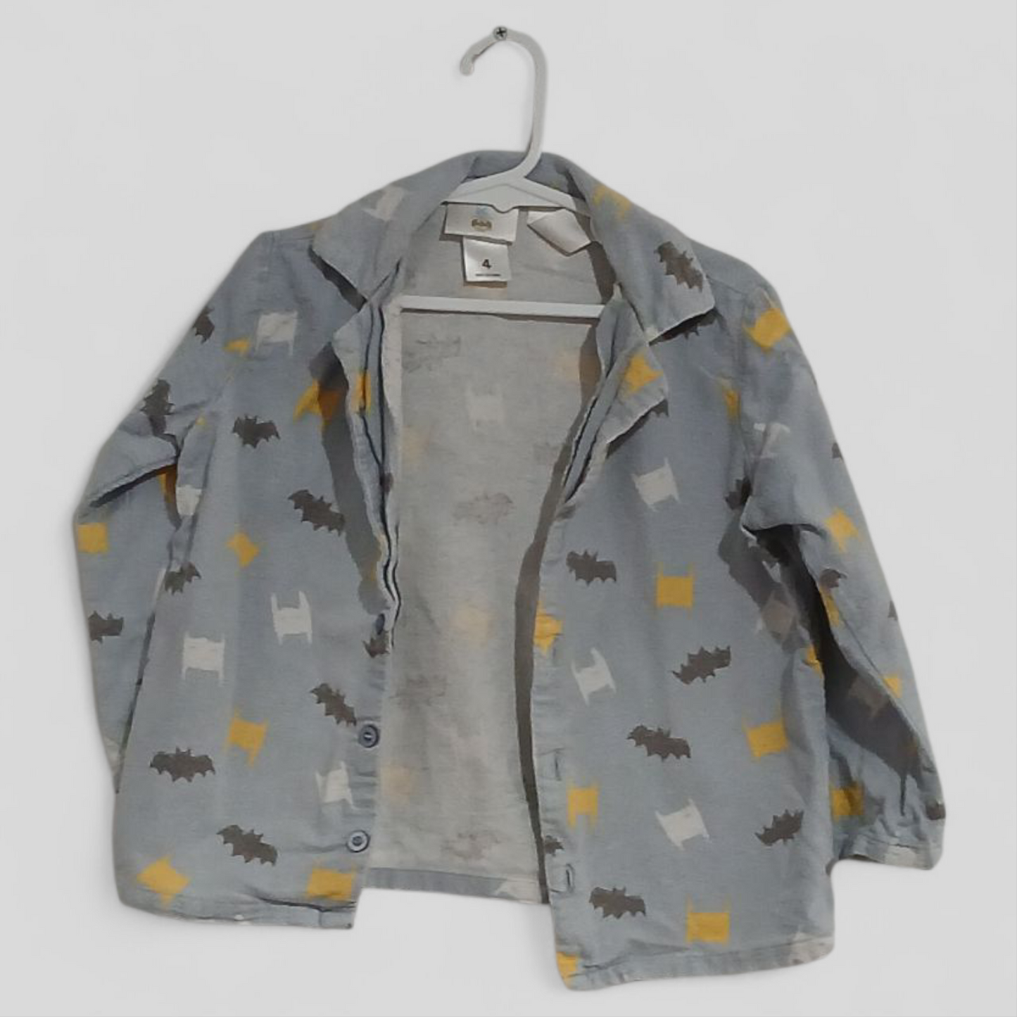 (4JNR) Batman Flanellette PJ Shirt