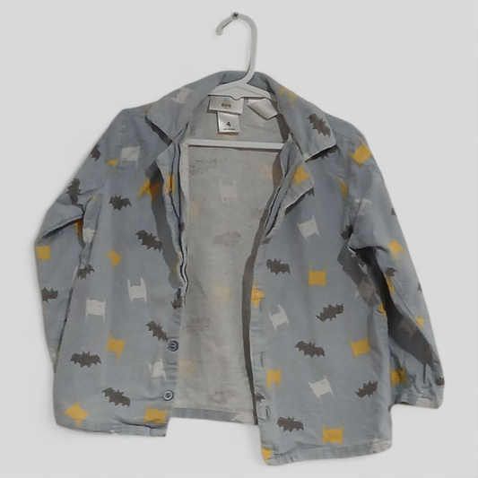 (4JNR) Batman Flanellette PJ Shirt