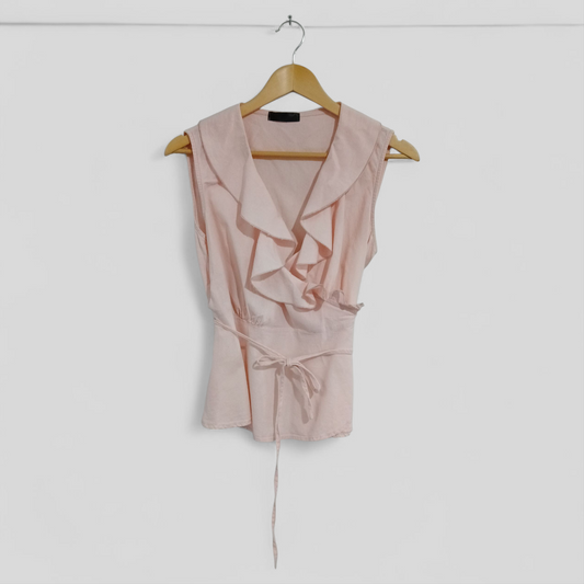 (8) Pink Wrap Blouse