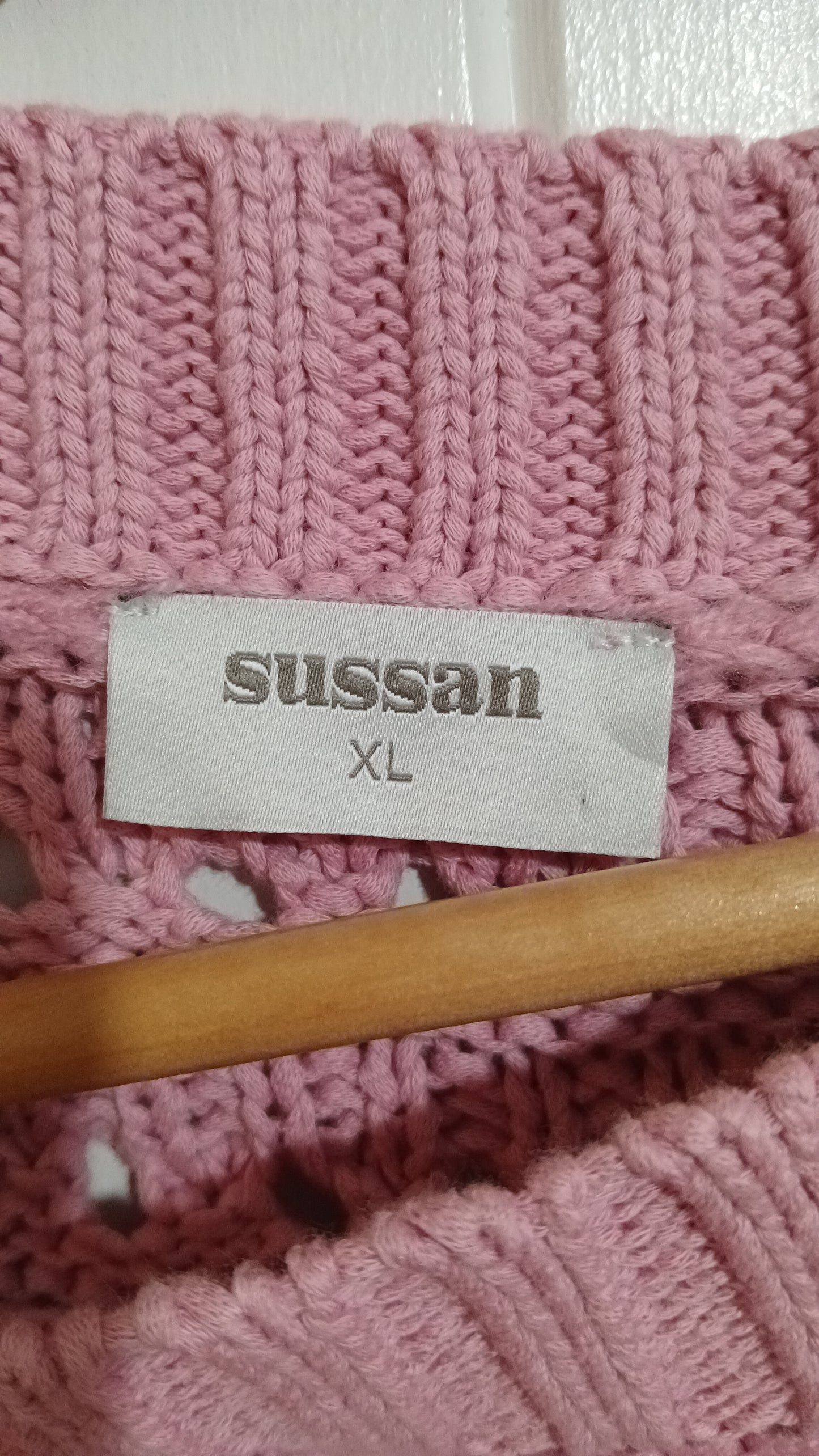 (XL) Sussan | Pink Knit Blouse