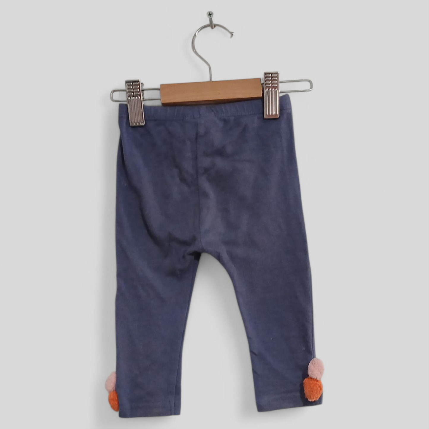 (00JNR) Jack & Milly | Navy Pom Pom Tights