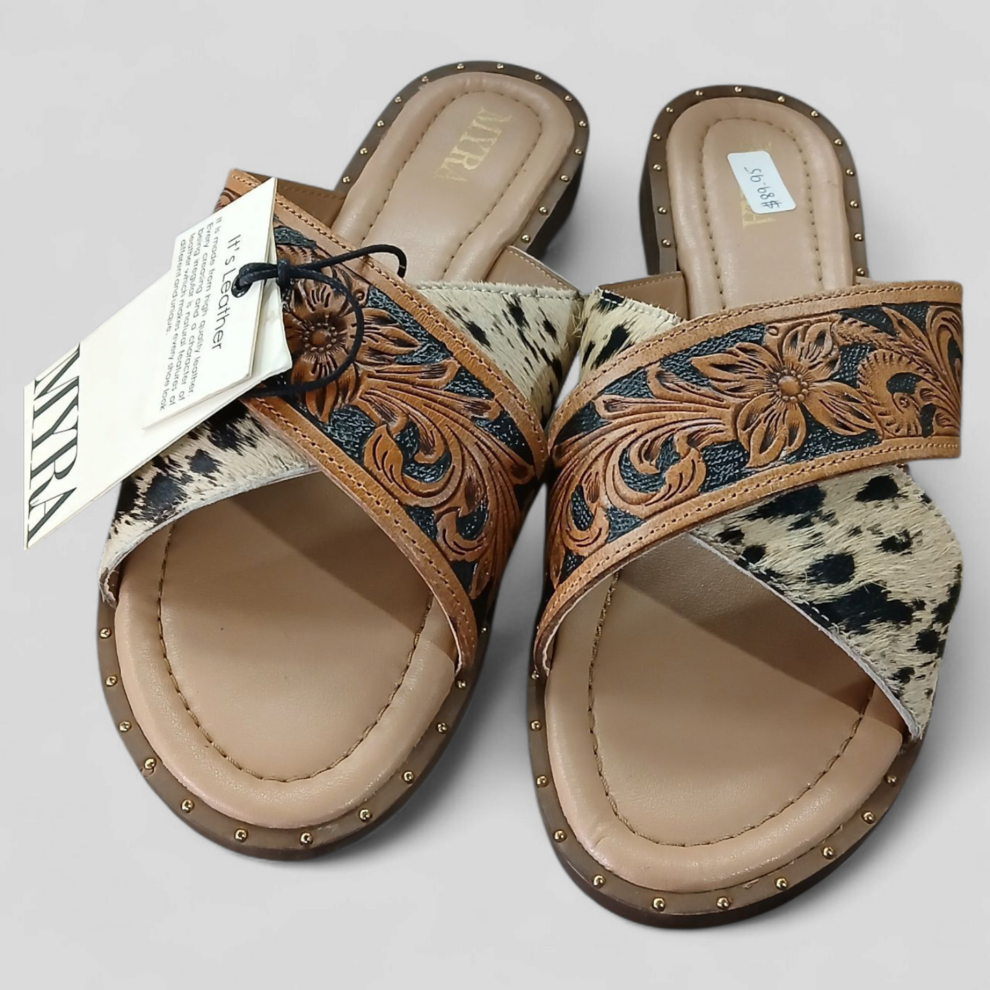 Myra | Chappy Western Hand-Tooled Sandals