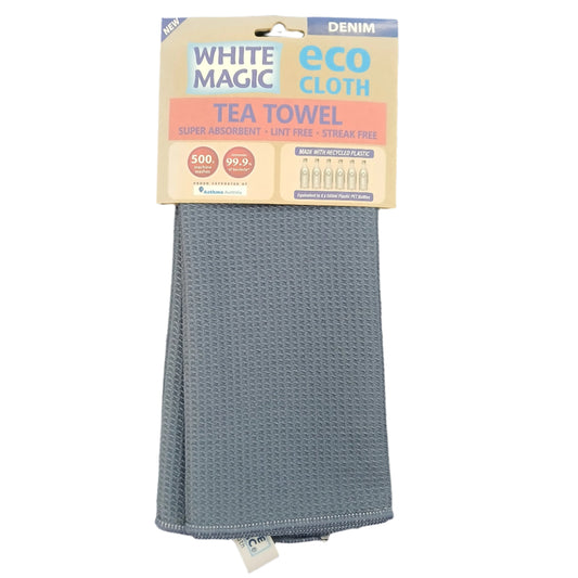 White Magic | Eco Cloth |  TEA TOWEL SINGLE DENIM