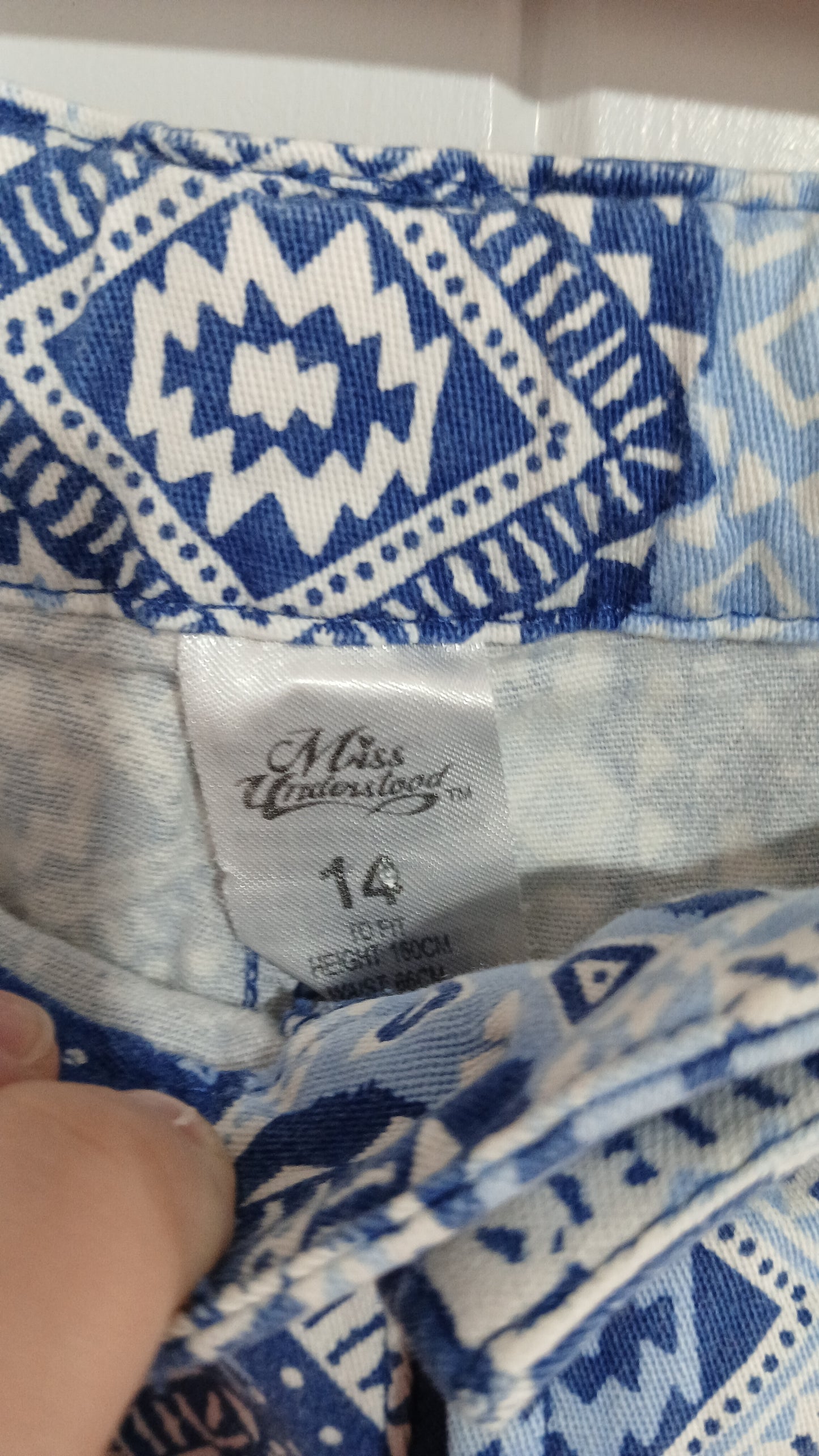 (14) Miss Understood | Blue Pattern Shorts