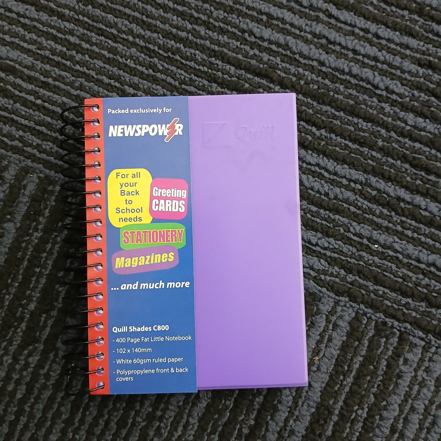 NOTE BOOK FAT LITTLE QUILL C800 102x140MM 400 PAGE