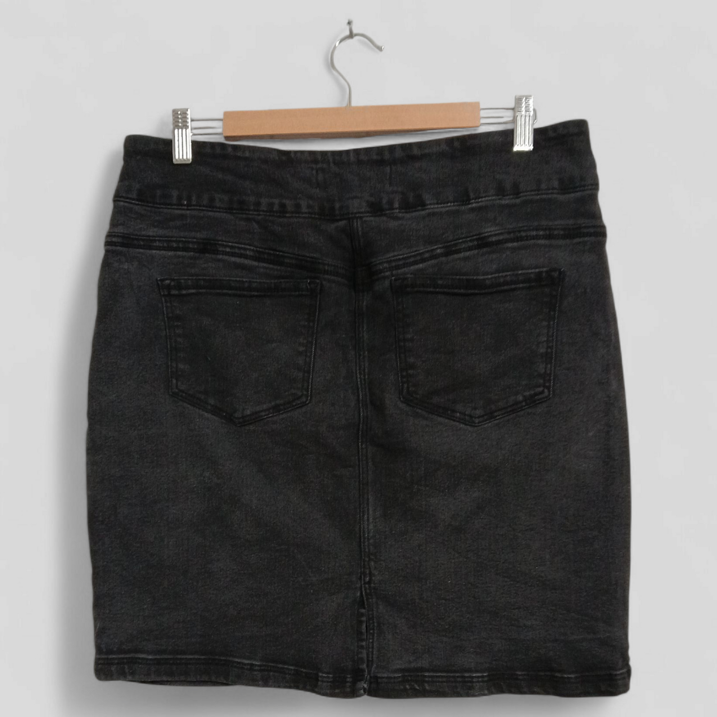 (12) Rivers | Black Denim Skirt