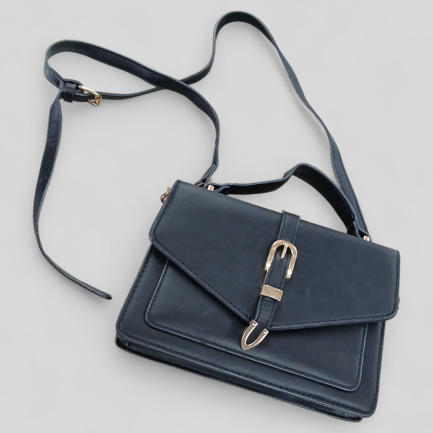 Small Black Bag - Gold Buckle