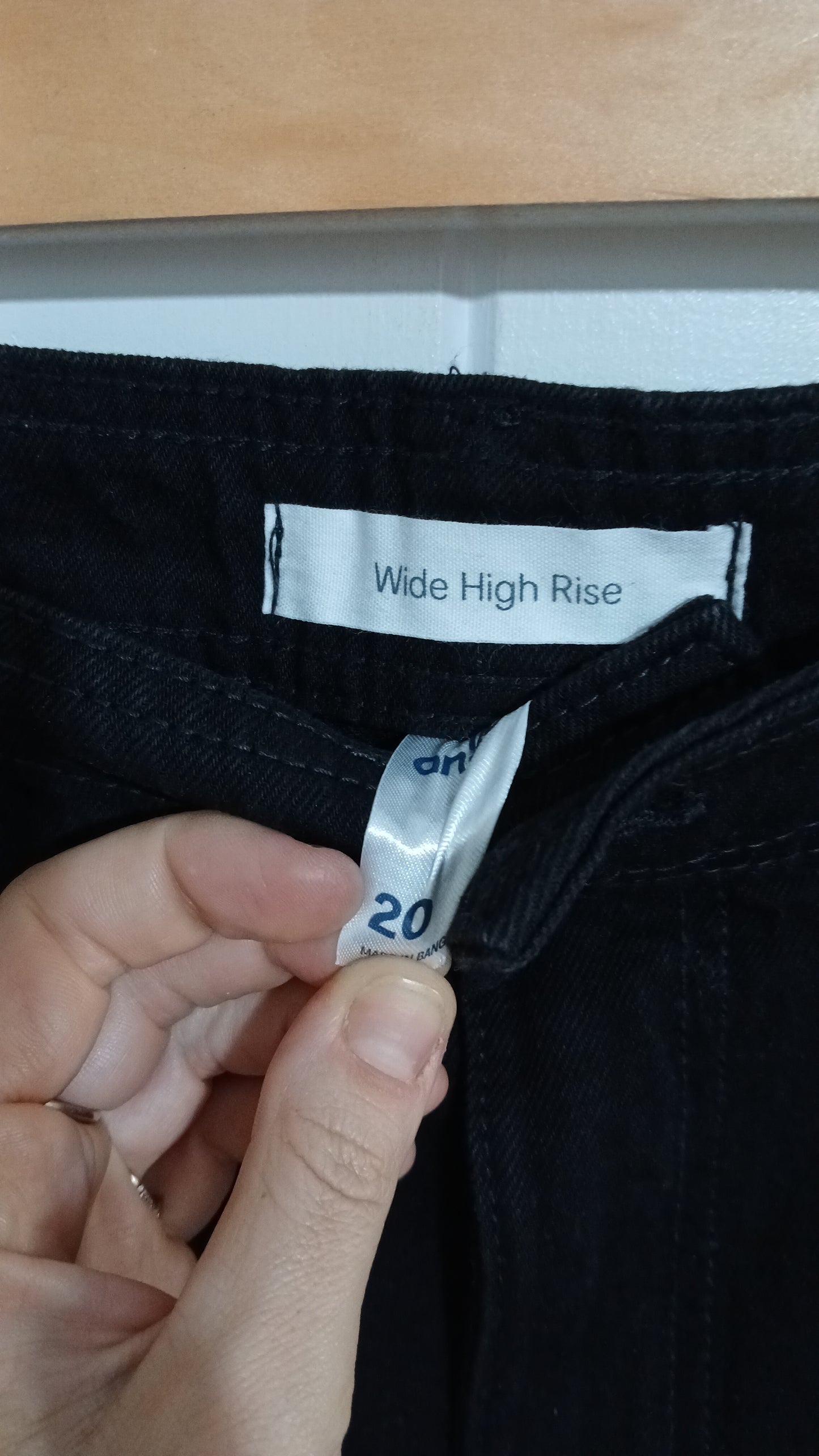 (20) Anko | Wide High Rise Black Jeans