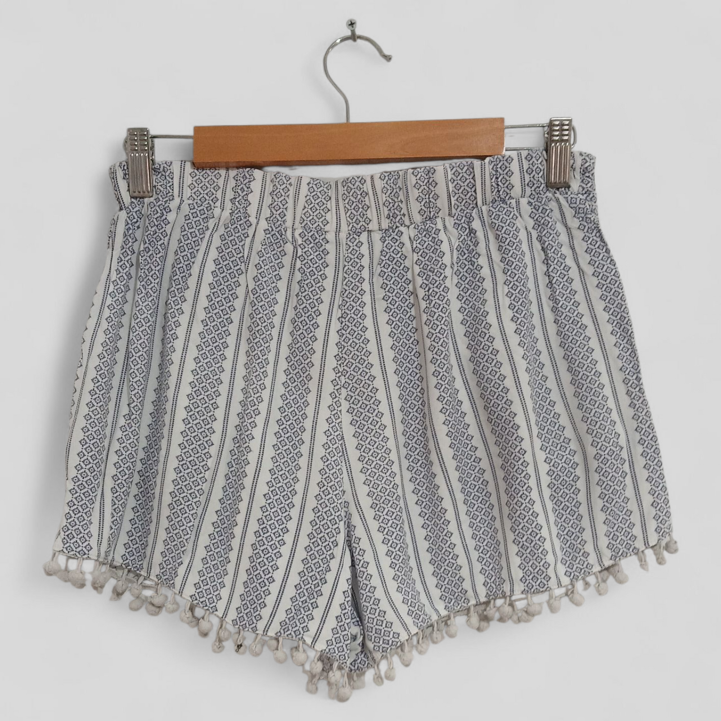 (10) Ally | Striped Pom Pom Shorts