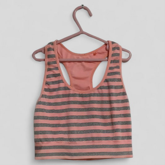 (14-16JNR) Striped Sports Crop