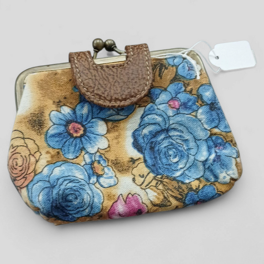 Purse | Leather Floral Canvas