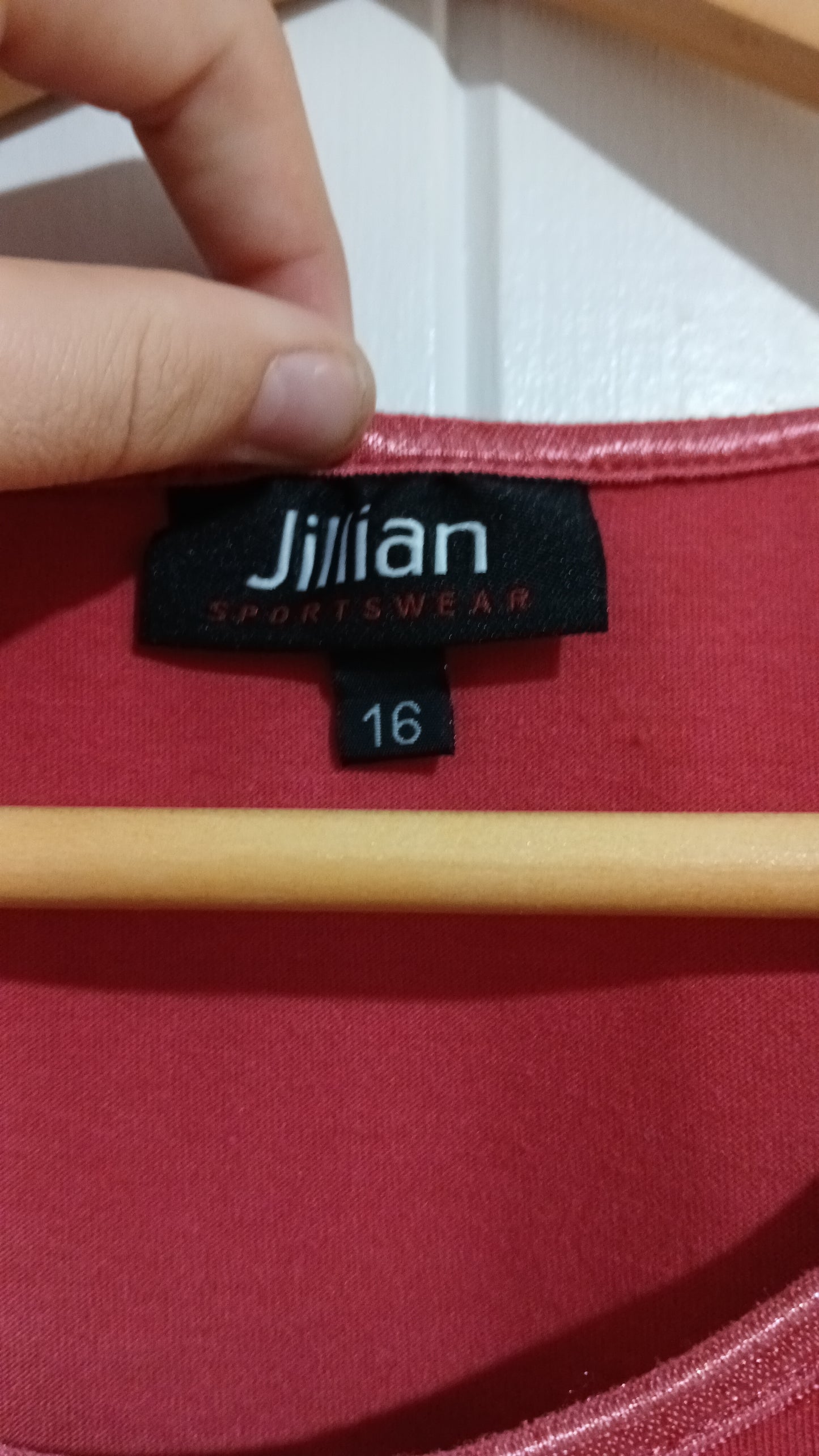 (16) Jillian Sportswear | Red Top