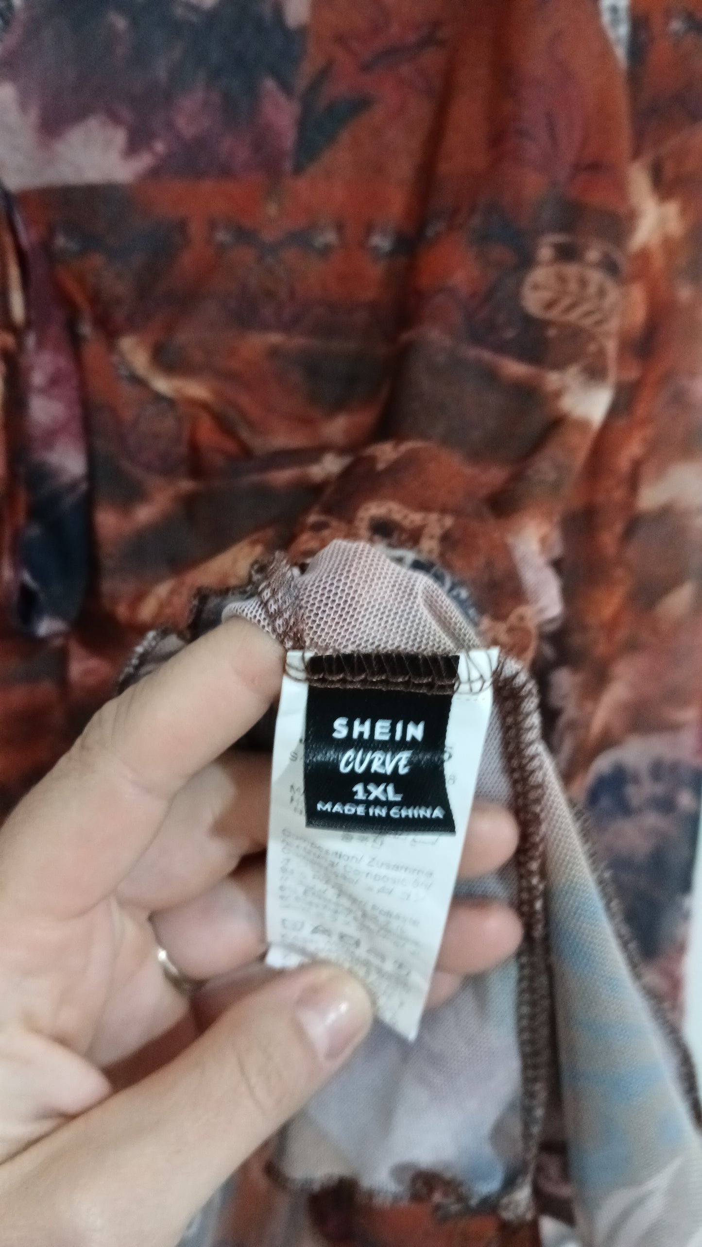 (1XL) Shein Curve | Sheer Blouse