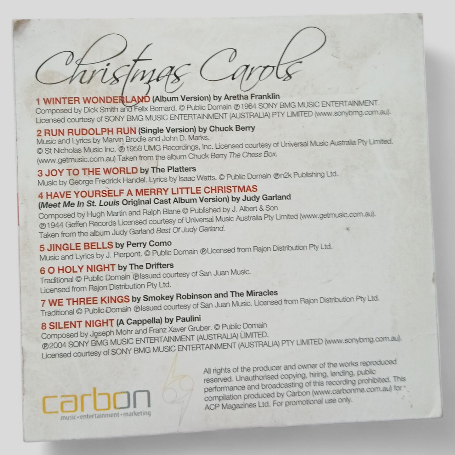 CD - Christmas Carols