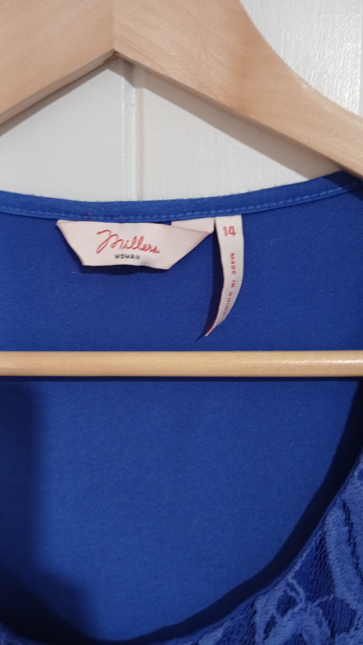 (14) Millers | Blue Lace Front Blouse