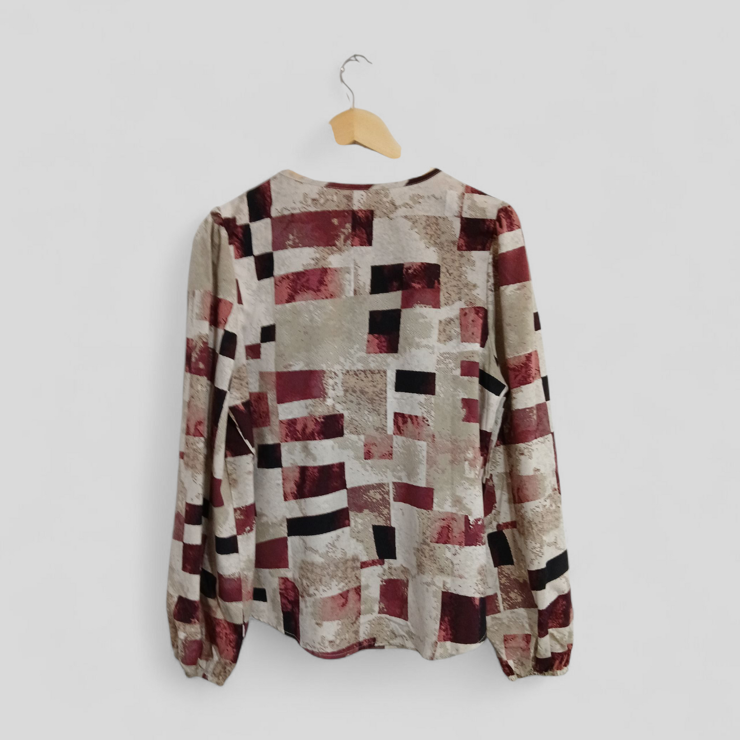 (L) Shein | LS Patterened Blouse