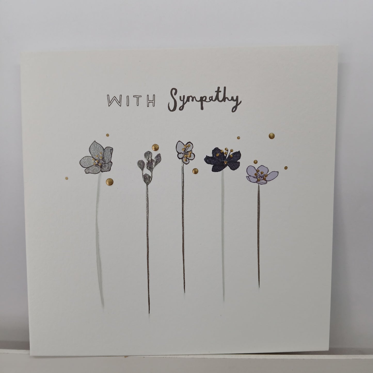 Sympathy Card | With Sympathy | Purple Flowers