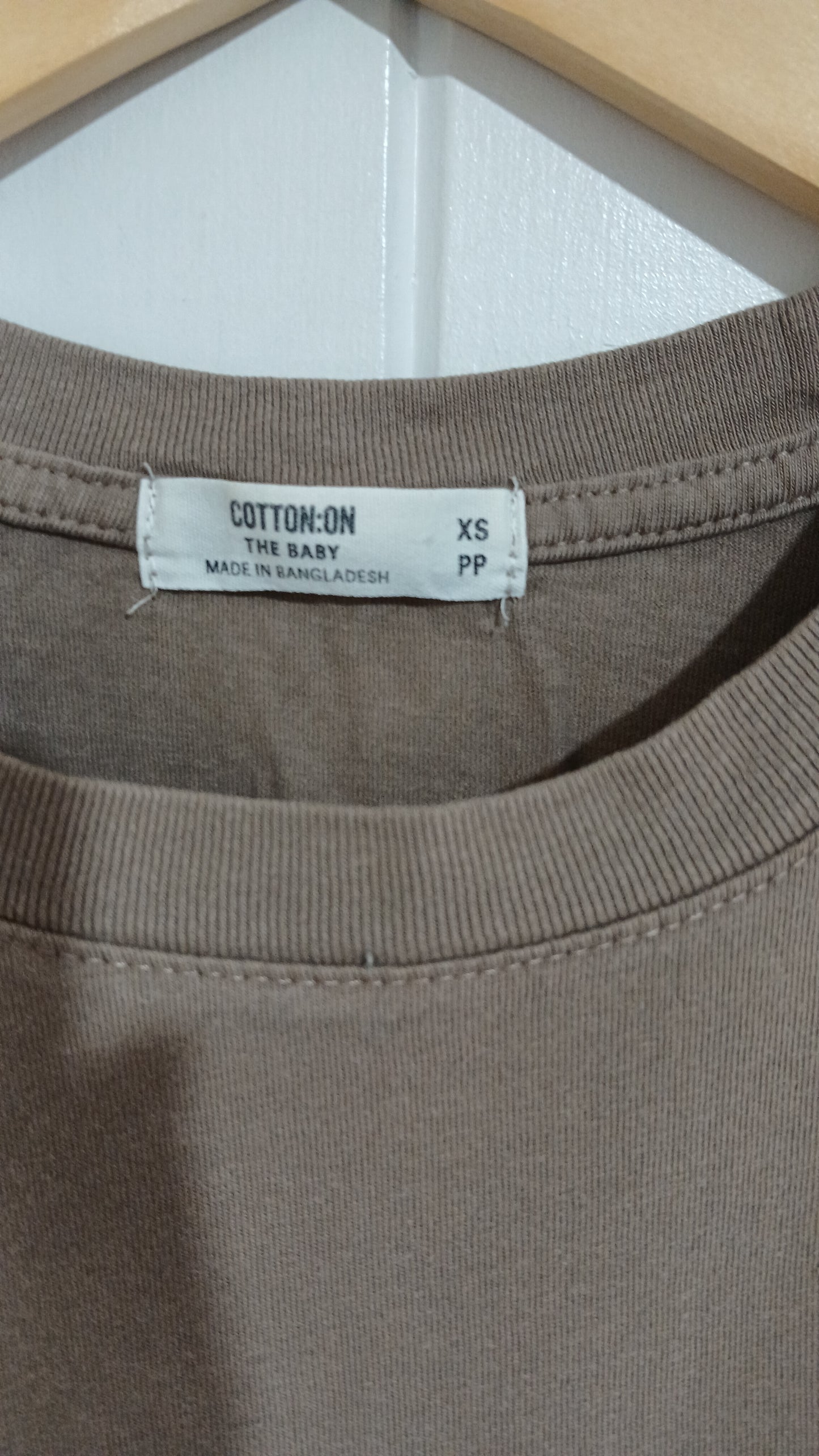 (XS) Cotton On | Brown Crop Tee