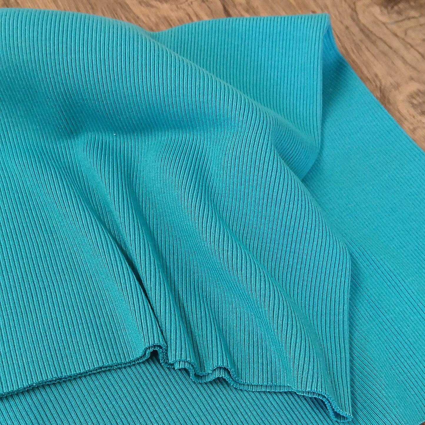 Plain Ribbing Fabric Teal 60 cm x 49 cm