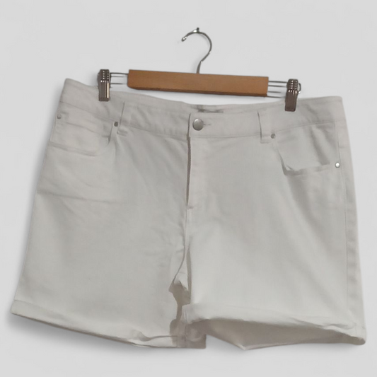 (18) Target | White Denim Shorts