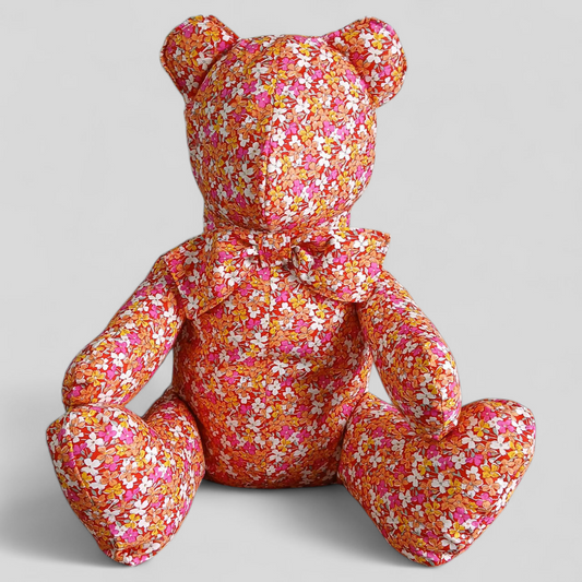 Large Stuffed Animal | Bright Florals | Perfectly Imperfect by Weareable Art